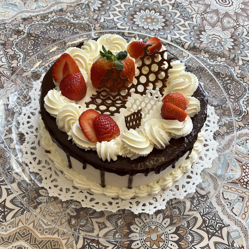 Strawberries and Dark Chocolate Ganache